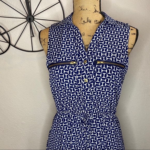 J for Justify Blue and White Dress - Picture 3 of 9